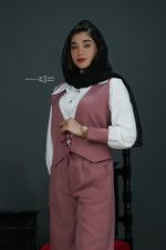 خرید-ست-شومیز-شلوار-جلیقه-مدل-پاپیون