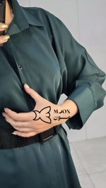 شومیز-مانتویی-کیمیا-سبز-لجنی