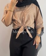 شومیز جلو گره ای چهارخونه - Image 2