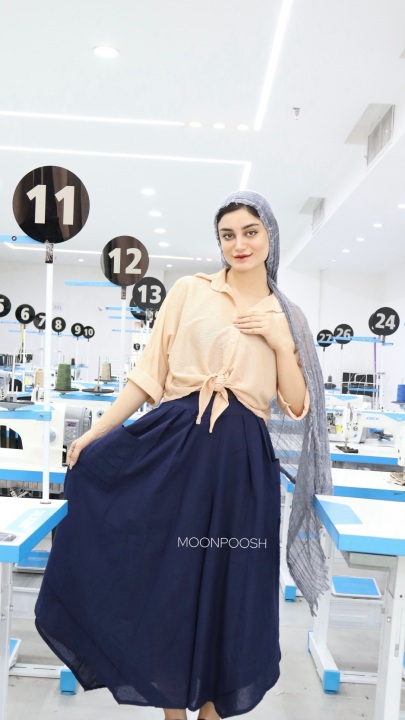 شلوار دامنی ماهرخ سرمه ای (1)