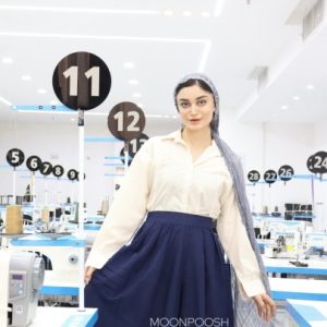 شلوار دامنی ماهرخ سرمه ای
