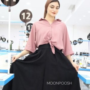 شلوار دامنی ماهرخ مشکی مون پوش