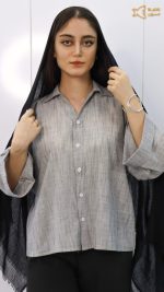 شومیز طوسی مانا
