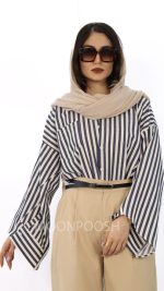 شومیز-مایسا-مشکی-سفید