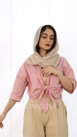 شومیز-گره-ای-دیبا-صورتی