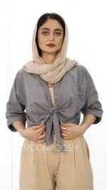 شومیز-گره-دیبا-طوسی