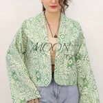 کت ژاکارد کوک دوزی سبز
