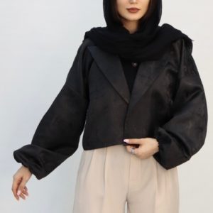 کراپ شومیز ژاله مشکی