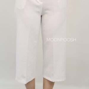 شلوار نیم بگ سفید