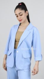 ست کت شلوار زنانه ماریا آبی