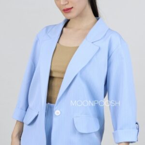 ست کت شلوار زنانه ماریا آبی