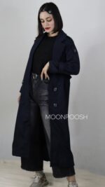 ترنج کت بلند سلنا سرمه ای