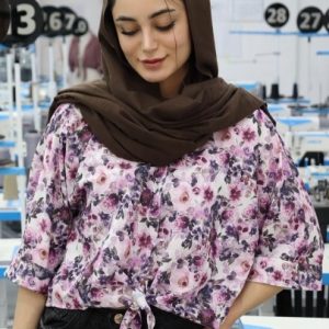 خرید شومیز گره ای سوین یاسی