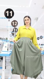 شلوار دامنی ماهرخ سبز