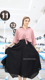 شلوار دامنی ماهرخ مشکی مون پوش