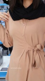 شومیز مانتویی پروانه نسکافه ای
