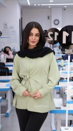 شومیز مانتویی ژاکلین پروانه سبز ماپا