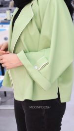 کت آستین کیمونو مازاراتی کجراه نانسی سبز (1)