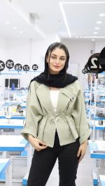 کت آستین کیمونو مازاراتی کجراه نانسی سبز