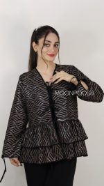 شومیز قیطون دوزی مشکی