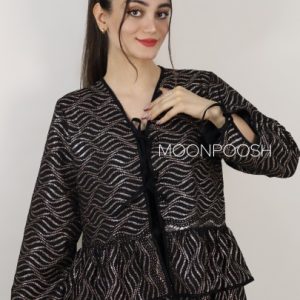 شومیز قیطون دوزی مشکی