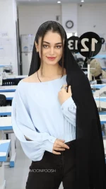 کراپ شومیز خفاشی آبی