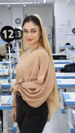 کراپ شومیز خفاشی کرمی