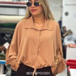 شومیز-کراپ-خفاشی-ژاکلین-کرمی-تیره-سایت